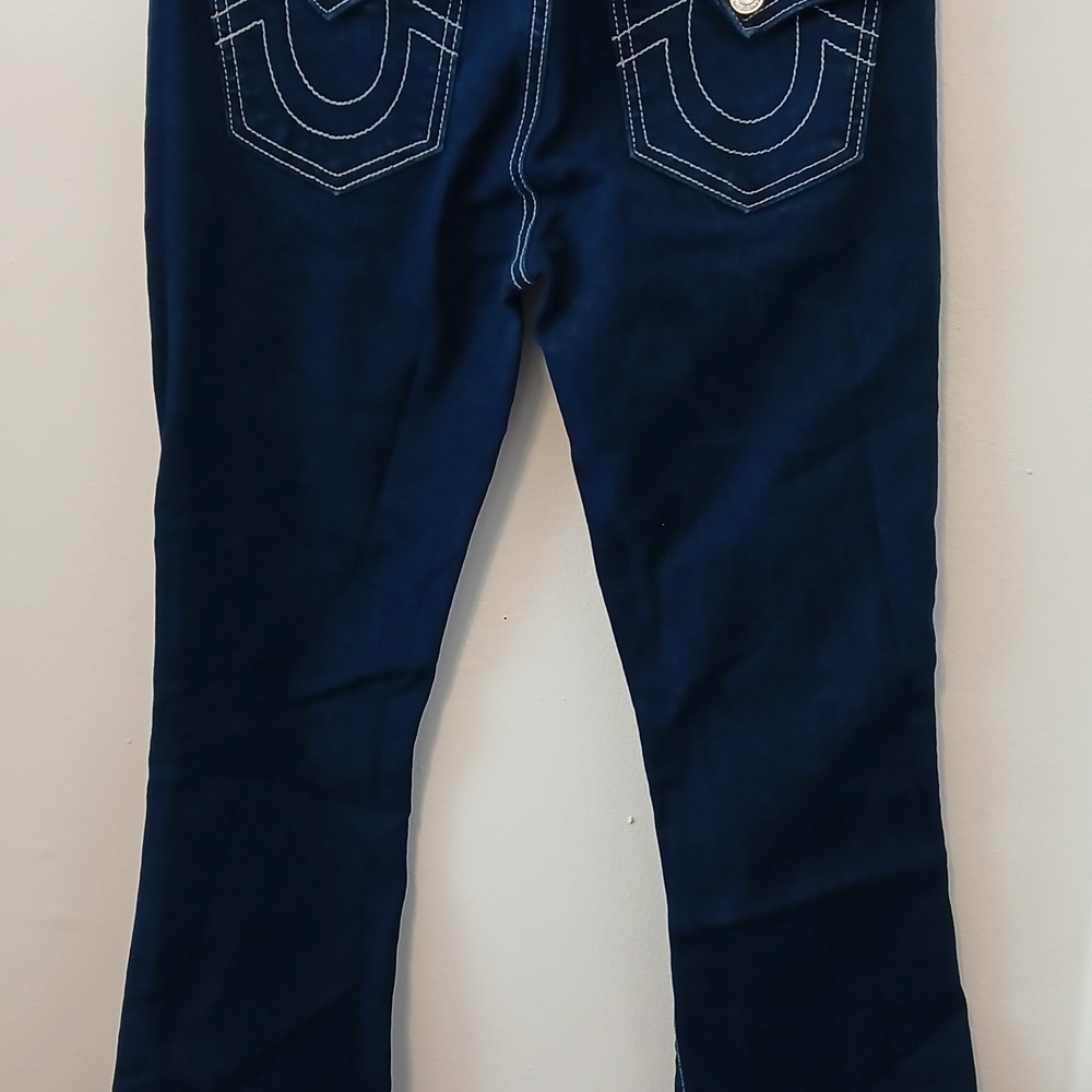 Navy Blue Jeans with White Stitching